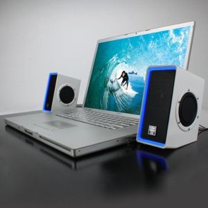 Głośniki komputerowe GOgroove GOgroove SonaVERSE O2i Komputer PC Głośnik zasilany przez USB z wejściem AUX 3,5 mm - 2,0-kanałowy podwójny pasywny Głośnik niskotonowy, zintegrowana akcentujące oświetlenie LED Idealne do gier - białe 6