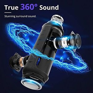 Głośnik Tronsmart Tronsmart T6 Plus Upgraded Edition 40W bezprzewodowy zewnętrzny Głośnik Bluetooth 5.0 z połączeniem NFC, dźwięk przestrzenny 360 , efekty tri-bass, power bank, wodoodporny IPX6, asystent głosowy 2