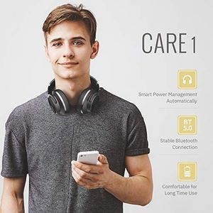 Słuchawki Doqaus DOQAUS , [do 52 godzin] Słuchawki bezprzewodowe z 3 trybami EQ, dwoma przetwornikami 40 mm, nausznikami z białkami pamięci i redukcją szumów Zintegrowany mikrofon do smartfona / komputera / telewizora 3