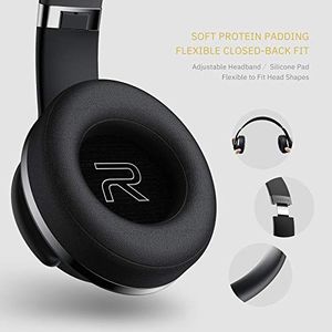 Słuchawki Doqaus DOQAUS , [do 52 godzin] Słuchawki bezprzewodowe z 3 trybami EQ, dwoma przetwornikami 40 mm, nausznikami z białkami pamięci i redukcją szumów Zintegrowany mikrofon do smartfona / komputera / telewizora 7