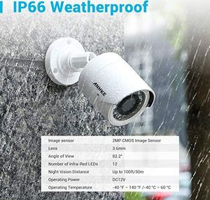 Kamera IP ANNKE System kamer ANNKE 1080P Rejestrator DVR 4CH HD 3MP HDMI z 4 zewnętrznymi kamerami monitorującymi 1080P bez dysku twardego, 30m IR Night Vision, alarm ruchu, szybki dostęp do smartfona i PC 6