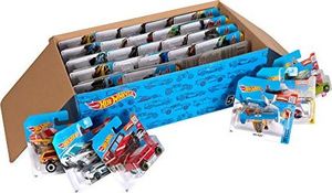 Mattel Hot Wheels CGN22 - zestaw 50 pojazdów odlewanych ciśnieniowo w skali 1:64, bardzo duży zestaw upominkowy, po 50 zabawek każdy, losowy wybór, od 3 lat 5