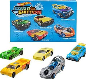 Mattel Hot Wheels GMY09 1:64 Die-Cast Color Shifters 5-częściowy zestaw podarunkowy, różne modele samochodów, pojazdy zmieniają kolor w ciepłej wodzie, zabawki od 3 lat 1