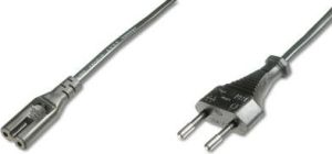 Kabel zasilający Digitus Euro C7 M/Ż 1.2m Czarny (AK-440114-012-S) 1