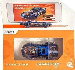 Mattel Hot Wheels iD FXB19 - pojazd odlewany ciśnieniowo 1:64 69 Corvette Racer z chipem NFC do skanowania w aplikacji Hot Wheels iD, zabawki samochodowe od 8 lat 5