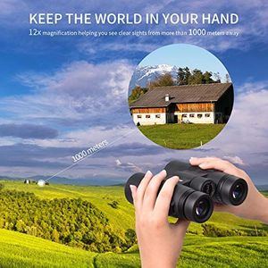 Lornetka Hosome HOSOME Lornetka 12x42 i dzieci Lornetka z noktowizorem w słabym świetle Kompaktowa lornetka do obserwacji ptaków, wędrówek, podróży, polowań i sportu, koncertów i teatru 4