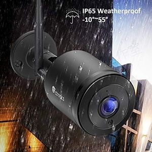 Kamera IP Ctronics Kamera zewnętrzna WLAN, kamera IP Ctronics zewnętrzna WiFi HD 1080P z szerokim kątem 110 , dwukierunkowe audio, 30m IR Night Vision, wykrywanie ruchu, wodoodporność IP66, zdalny dostęp (czarny) 4