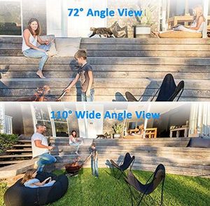 Kamera IP Ctronics Kamera zewnętrzna WLAN, kamera IP Ctronics zewnętrzna WiFi HD 1080P z szerokim kątem 110 , dwukierunkowe audio, 30m IR Night Vision, wykrywanie ruchu, wodoodporność IP66, zdalny dostęp (czarny) 8