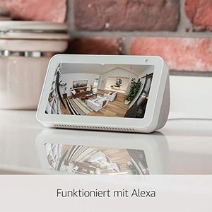Amazon Przedstawiamy: Ring Indoor Cam firmy Amazon, kompaktowa wtykowa kamera bezpieczeństwa HD z funkcją domofonu, biała, współpracująca z Alexą 7