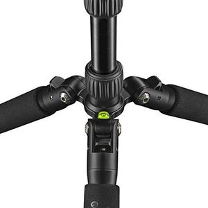 Statyw Mantona Lekki podróżnik Mantona - lekki aluminiowy statyw podróżny, niezwykle lekki 1,1 kg i kompaktowy 30,5 cm, funkcja jednej nogi, panoramiczna głowica kulowa 360do Arca-Swiss, z torbą, czarny 10