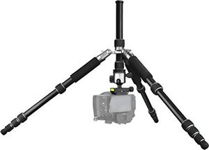 Statyw Mantona Lekki podróżnik Mantona - lekki aluminiowy statyw podróżny, niezwykle lekki 1,1 kg i kompaktowy 30,5 cm, funkcja na jednej nodze, panoramiczna głowica kulowa 360do Arca-Swiss, z torbą, czarno-szara 6