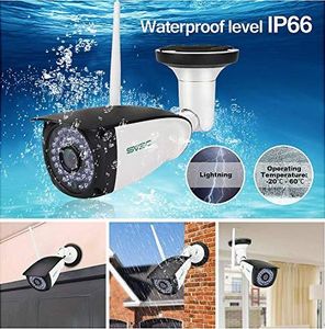 Kamera IP SV3C Kamera SV3C 5MP poza siecią WLAN, kamera IP Super HD WiFi z dwukierunkowym dźwiękiem, noktowizor, gniazdo kart SD, detekcja ruchudoe smartfonami, tabletami i PC z systemem Windows 2