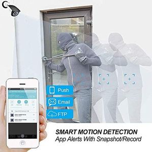 Kamera IP SV3C Kamera SV3C 5MP poza siecią WLAN, kamera IP Super HD WiFi z dwukierunkowym dźwiękiem, noktowizor, gniazdo kart SD, detekcja ruchudoe smartfonami, tabletami i PC z systemem Windows 5