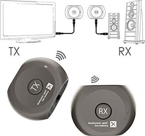 Avantree Avantree Pre-sparowany nadajnik i odbiornik Bluetooth aptX o niskiej latencji do telewizora i słuchawek / głośników, telewizora bez opóźnienia - blokada 1