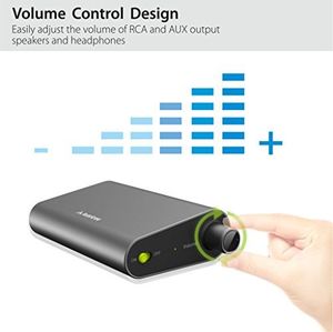 Adapter AV Avantree Avantree DAC02 konwerter DAC DA konwerter cyfrowo-analogowy konwerter audio, adapter SPDIF Toslink z kablem optycznym, regulacja głośności, optyczne wejście koncentryczne telewizora, głośnik słuchawkowy 3,5 mm AUX RCA wyjście L / R 3