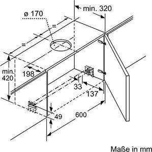 Okap Bosch Okap z płaskim ekranem Bosch DFS067J50 seria 8 / 59,8 cm / wysoka wydajność wentylatora / stal nierdzewna 7