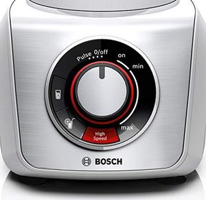 Blender kielichowy Bosch Blender Bosch MMB66G5M SilentMixx Pro, wyjątkowo cichy, szklany blender, program high speed, 33000 obrotów silnika / min., Łatwe czyszczenie, biały 5