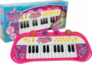 Lean Sport Pianinko Keyboard 24 klawisze Różowe 1