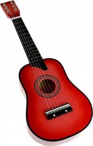 Lean Sport Gitara Drewniana Klasyczna z Kostką Różowa 60 cm 1