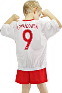 Reda Komplet piłkarski Reda Polska Robert Lewandowski junior biało-czerwony 116 1