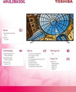 Telewizor Toshiba 49UL2B63DG LED 49'' 4K Ultra HD 4