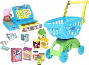 HTI Świnka Peppa Sklep Kasa Wózek Koszyk Duży Zestaw 69810 1