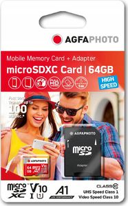 Karta AgfaPhoto Agfa MicroSD MicroSDXC 64 GB Class 10 UHS-I/U1 V10 (SB6032) 1