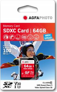 Karta AgfaPhoto Agfa SD SDXC 64 GB Class 10 UHS-I/U1 V30 (SB6036) 1