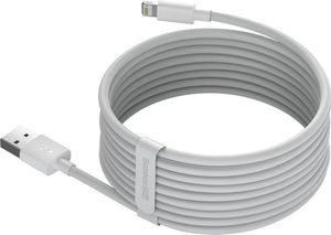 Kabel USB Baseus 2x USB-A - Lightning 1.5 m Biały (6953156230316) 3