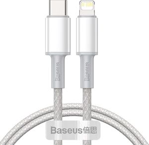 Kabel USB Baseus USB-C - Lightning 2 m Biały (6953156231955) 1