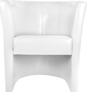 Galeriatrend Fotel Klubowy Ekoskóra z Połyskiem Biala Pub Dom 2