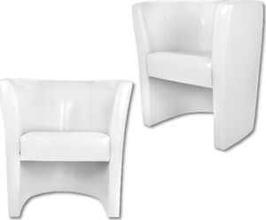 Galeriatrend Fotel Klubowy Ekoskóra z Połyskiem Biala Pub Dom 3