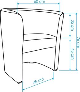 Galeriatrend Fotel Klubowy Fashion Grafit Meble Salon Klub Pub 3