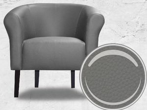 Galeriatrend Fotel klubowy Monaco Ekoskóra Szary Salon Pub Dom 5