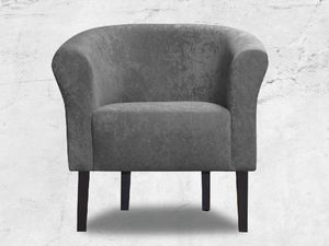 Galeriatrend Fotel klubowy Monaco Mikrowelur Szary Salon Dom 2