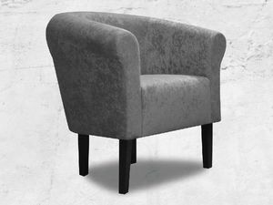 Galeriatrend Fotel klubowy Monaco Mikrowelur Szary Salon Dom 3