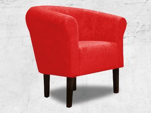 Galeriatrend Fotel klubowy Monaco Mikrowelur Czerwony Salon Dom 3