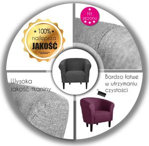 Galeriatrend Fotel Klubowy Monaco Sawana Brąz Salon Pub Klub 3