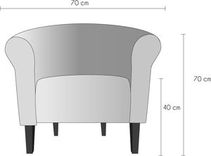 Galeriatrend Fotel klubowy Monaco Plusz Beż Pub Klub Dom Salon 4