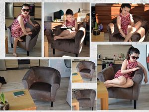 Galeriatrend Fotel klubowy Monaco Plusz Beż Pub Klub Dom Salon 5