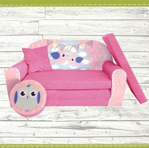 Galeriatrend Sofa kanapa dla dzieci rozkładana Bird Pink 1