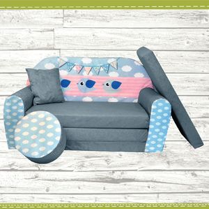 Galeriatrend Sofa kanapa dla dzieci rozkładana Cloud Grey 1