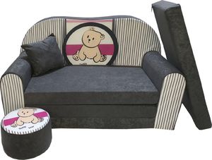 Galeriatrend Sofa kanapa dla dzieci rozkładana Teddy w Paski 1