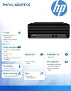 Komputer HP ProDesk 600 G6 SFF, Core i7-10700, 16 GB, Intel UHD Graphics 630, 512 GB M.2 PCIe Windows 10 Pro 2
