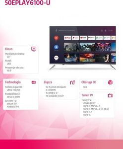 Telewizor AllView 50EPLAY6100-U LED 50'' 4K Ultra HD Android 9