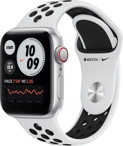 Smartwatch Apple Watch SE Nike GPS + Cellular 40mm Silver Alu Platinium Sport Biały  (MYYW2FD/A) 1