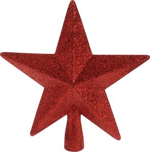 Szpic na choinkę czerwona gwiazda 19 cm 1