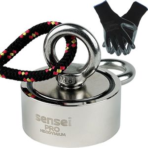 Sensei MAGNES NEODYMOWY 2x150 KG SENSEI N52 + LINA 25 m 10