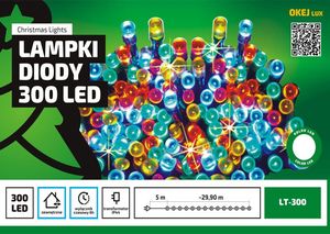 Lampki choinkowe Multimix.pl LED na kabel białe ciepłe 300szt. (OLT-300/X) 1