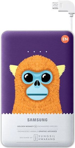 Powerbank Samsung 11300mAh Edycja Animal Golden Monkey Fioletowy (EB-PN915BVEGWW) 1